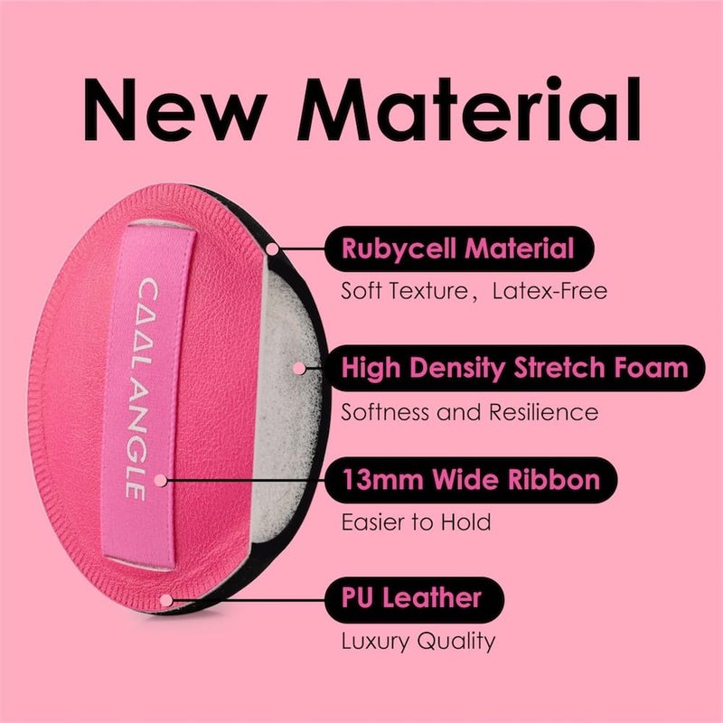 COOL-ANGLE 4Pack Makeup Sponge Latex-Free Soft Blender Sponge Perfect for Foundation Concealer Cream Powder, Beauty Sponge Set for Long-lasting and Natural Makeup, 2X-Large Black and 2 Medium Pink - Image 4